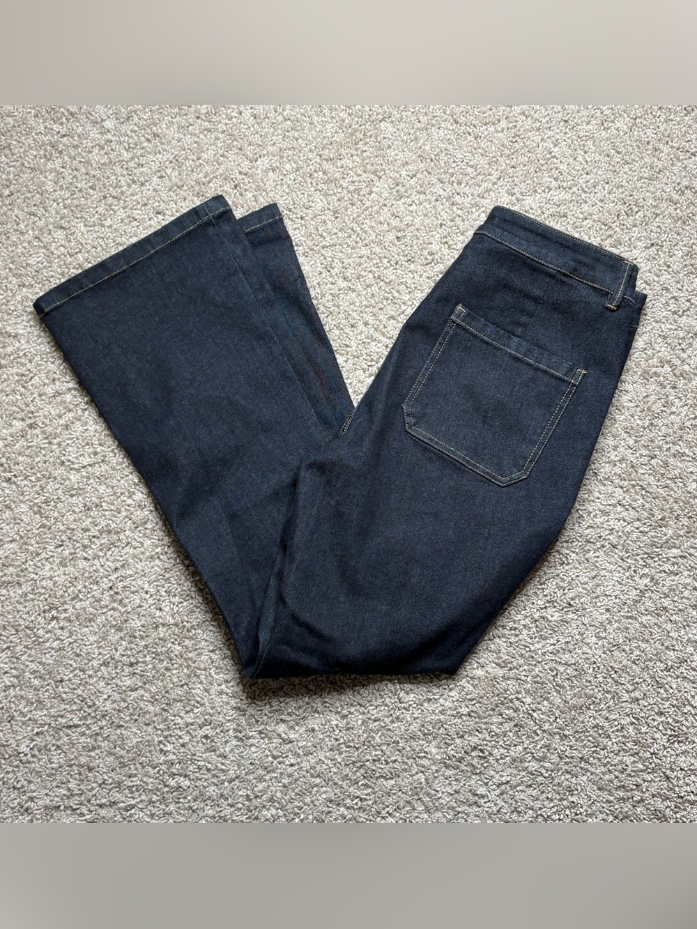 Massimo Dutti Side Button Flare Jeans